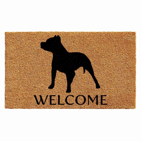 Calloway Mills Entrance Mat, Coir, Natural, Black 103002436 - main